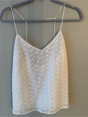 Lush White Eyelet Spaghetti Strap Cami
